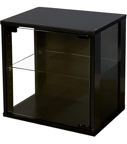 Amazon.co.jp: 塩川光明堂 ガラスケース ブラウン 60.5×26.5×40cm